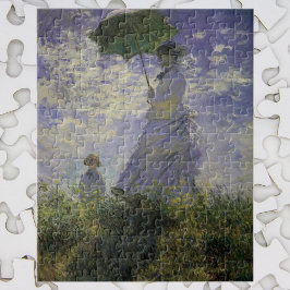 Vrouw met Parasol door Claude Monet, kunst Legpuzzel
