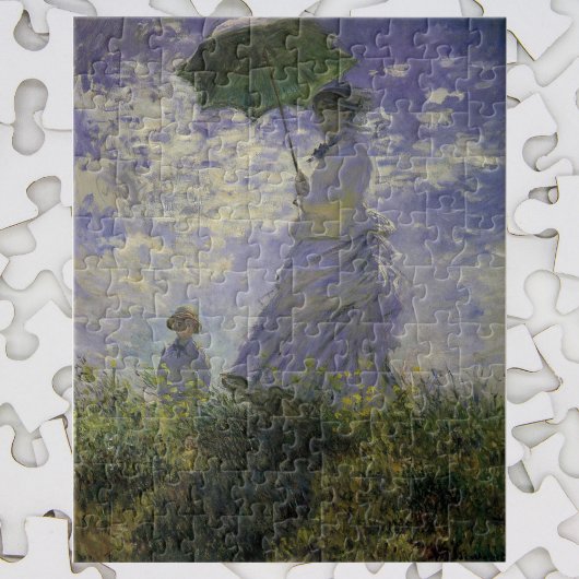 Vrouw met Parasol door Claude Monet,  kunst Legpuzzel