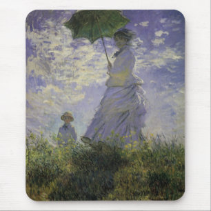 Vrouw met Parasol door Claude Monet,  kunst Muismat