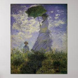 Vrouw met Parasol door Claude Monet,  kunst Poster
