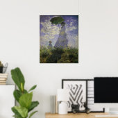 Vrouw met Parasol door Claude Monet,  kunst Poster (Thuiskantoor)