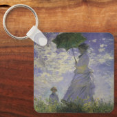 Vrouw met Parasol door Claude Monet,  kunst Sleutelhanger (Voorkant)