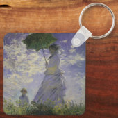 Vrouw met Parasol door Claude Monet,  kunst Sleutelhanger (Achterkant)