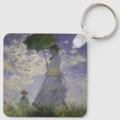 Vrouw met Parasol door Claude Monet,  kunst Sleutelhanger (Achterkant)