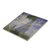Vrouw met Parasol door Claude Monet,  kunst Tegeltje (Zijkant)