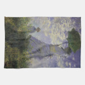 Vrouw met Parasol door Claude Monet,  kunst Theedoek (Horizontaal)