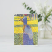 Vrouw met Parasol door Georges Seurat Briefkaart (Staand voorkant)