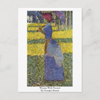 Vrouw met parasol door Georges Seurat Briefkaart