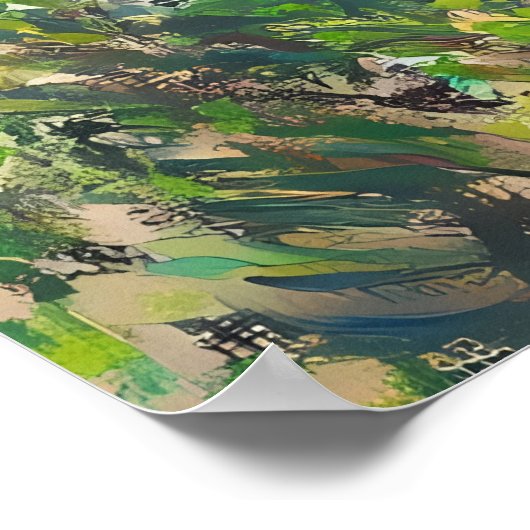 Vrouw met parasol en kind - impressionistische kun poster (Hoek)