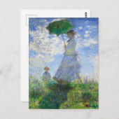 Vrouw met Parasol, Madame Monet en haar zoon Briefkaart (Voorkant / Achterkant)