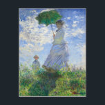 Vrouw met Parasol, Madame Monet en haar zoon Briefkaart<br><div class="desc">Vrouw met Parasol,  Madame Monet en haar zoon van Claude Monet  Fine Art</div>