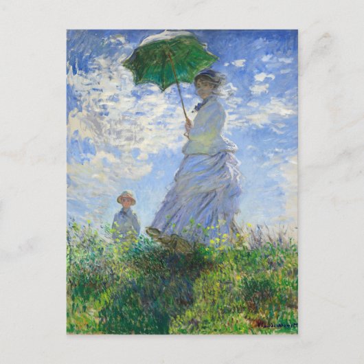 Vrouw met Parasol, Madame Monet en haar zoon Briefkaart (Voorkant)