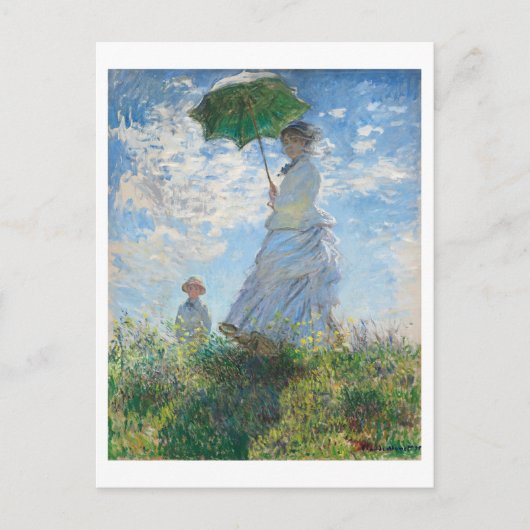 Vrouw met Parasol, Madame Monet en haar zoon Briefkaart (Voorkant)