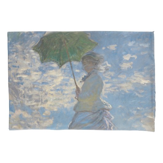 Vrouw met Parasol - Madame Monet en haar zoon Kussensloop (Voorkant)
