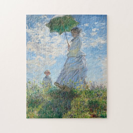 Vrouw met Parasol, Madame Monet en haar zoon Legpuzzel (Verticaal)