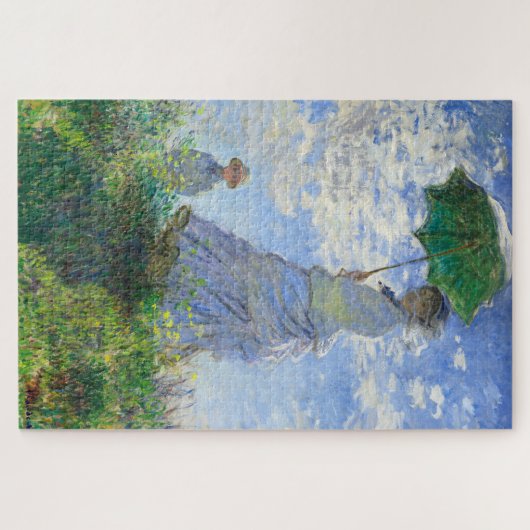 Vrouw met Parasol, Madame Monet en haar zoon Legpuzzel (Horizontaal)