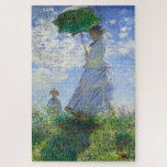 Vrouw met Parasol, Madame Monet en haar zoon Legpuzzel<br><div class="desc">Vrouw met een Parasol,  Madame Monet en haar zoon door Claude Monet  Fine Art Jigzaag Puzzle.</div>