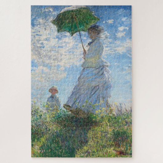 Vrouw met Parasol, Madame Monet en haar zoon Legpuzzel (Verticaal)
