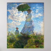 Vrouw met Parasol - Madame Monet en haar zoon Poster (Voorkant)