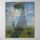 Vrouw met Parasol - Madame Monet en haar zoon Poster (Voorkant)