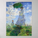 Vrouw met Parasol, Madame Monet en haar zoon Poster<br><div class="desc">Vrouw met Parasol,  Madame Monet en haar zoon van Claude Monet  Fine Art</div>