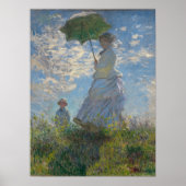 Vrouw met Parasol - Madame Monet en haar zoon Poster (Voorkant)