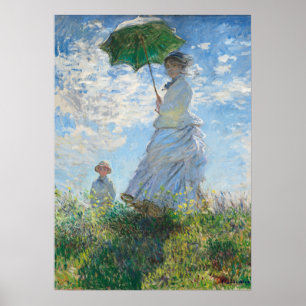 Vrouw met Parasol, Madame Monet en haar zoon Poster
