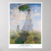Vrouw met Parasol - Madame Monet en haar zoon Poster (Voorkant)