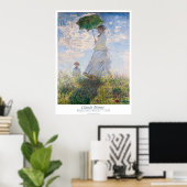 Vrouw met Parasol - Madame Monet en haar zoon Poster (Thuiskantoor)