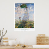 Vrouw met Parasol - Madame Monet en haar zoon Poster (Keuken)