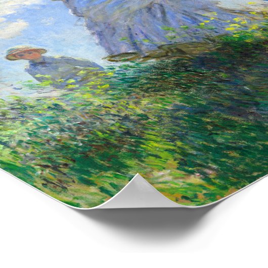 Vrouw met Parasol, Madame Monet en haar zoon Poster (Hoek)