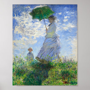 Vrouw met Parasol, Madame Monet en haar zoon Poster