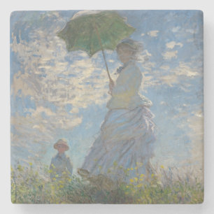 Vrouw met Parasol - Madame Monet en haar zoon Stenen Onderzetter