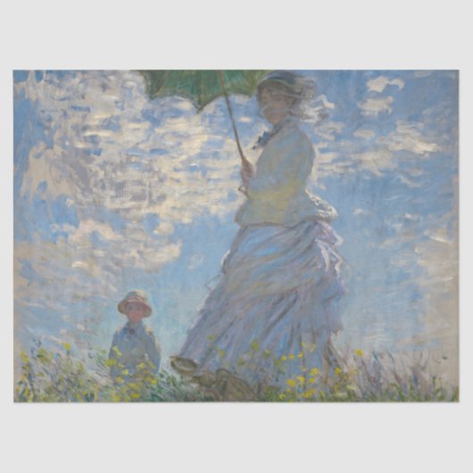 Vrouw met Parasol - Madame Monet en haar zoon Tissuepapier (Voorkant)