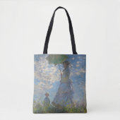 Vrouw met Parasol - Madame Monet en haar zoon Tote Bag (Voorkant)