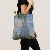 Vrouw met Parasol - Madame Monet en haar zoon Tote Bag (Dichtbij)
