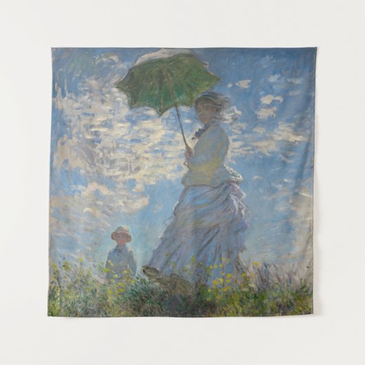 Vrouw met Parasol - Madame Monet en haar zoon Wandkleed (Voorkant)
