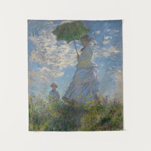 Vrouw met Parasol - Madame Monet en haar zoon Wandkleed (Voorkant)