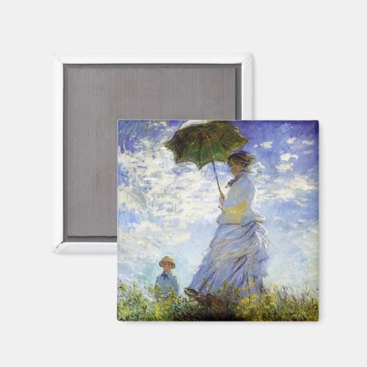 Vrouw met Parasol Magneet (Voorkant / Achterkant)