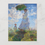 Vrouw met Parasol | Monet | Briefkaart<br><div class="desc">Vrouw met een Parasol is een schilderij uit 1875 van de Franse impressionist Claude Monet.</div>