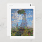 Vrouw met Parasol, Monet Briefkaart (Voorkant / Achterkant)