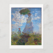 Vrouw met Parasol, Monet Briefkaart (Voorkant)