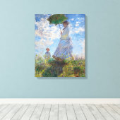 Vrouw met Parasol | Monet | Canvas Afdruk (Insitu (Houten vloer))