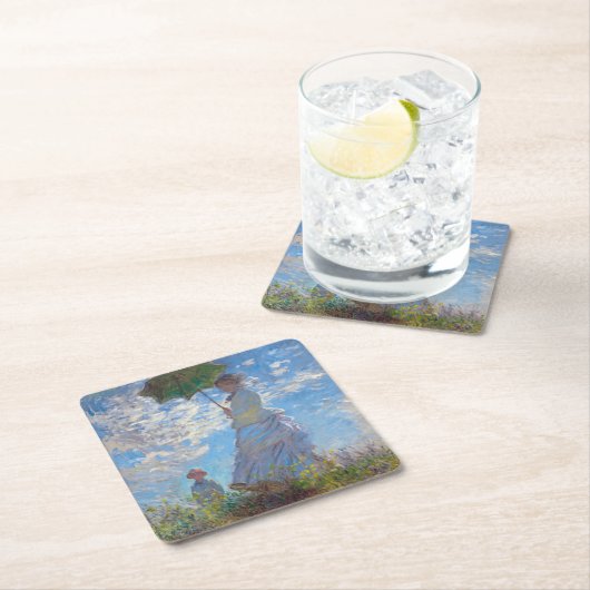 Vrouw met Parasol, Monet Kartonnen Onderzetters (Insitu)