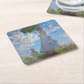 Vrouw met Parasol, Monet Kartonnen Onderzetters (Schuin)