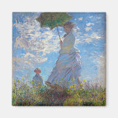 Vrouw met Parasol, Monet Magneet (Voorkant)