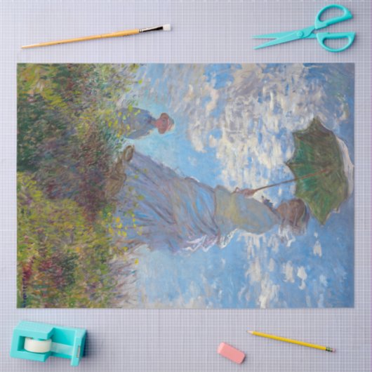 Vrouw met Parasol, Monet Tissuepapier (Craft)