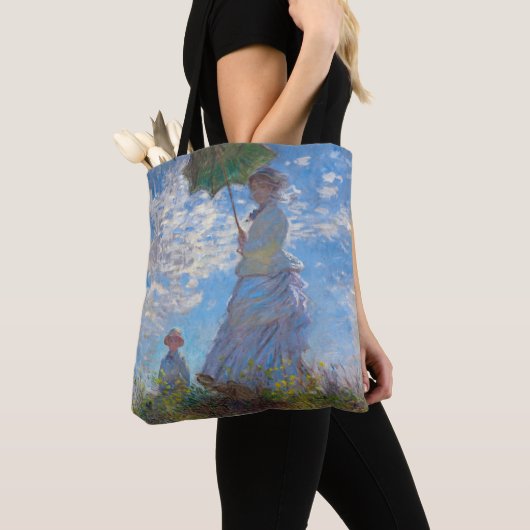 Vrouw met Parasol, Monet Tote Bag (Dichtbij)
