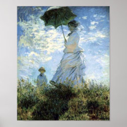 Vrouw met Parasol Poster