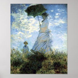 Vrouw met Parasol Poster